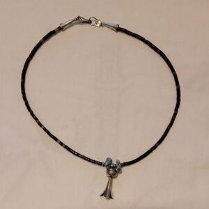 Elegant Black and Silver Necklace